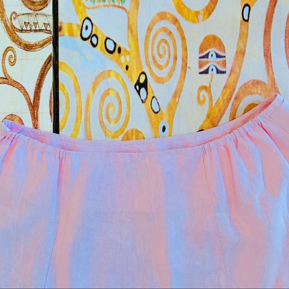 Talbots Woman Petites Irish Linen Pink Skirt W 22 - Picture 7 of 12